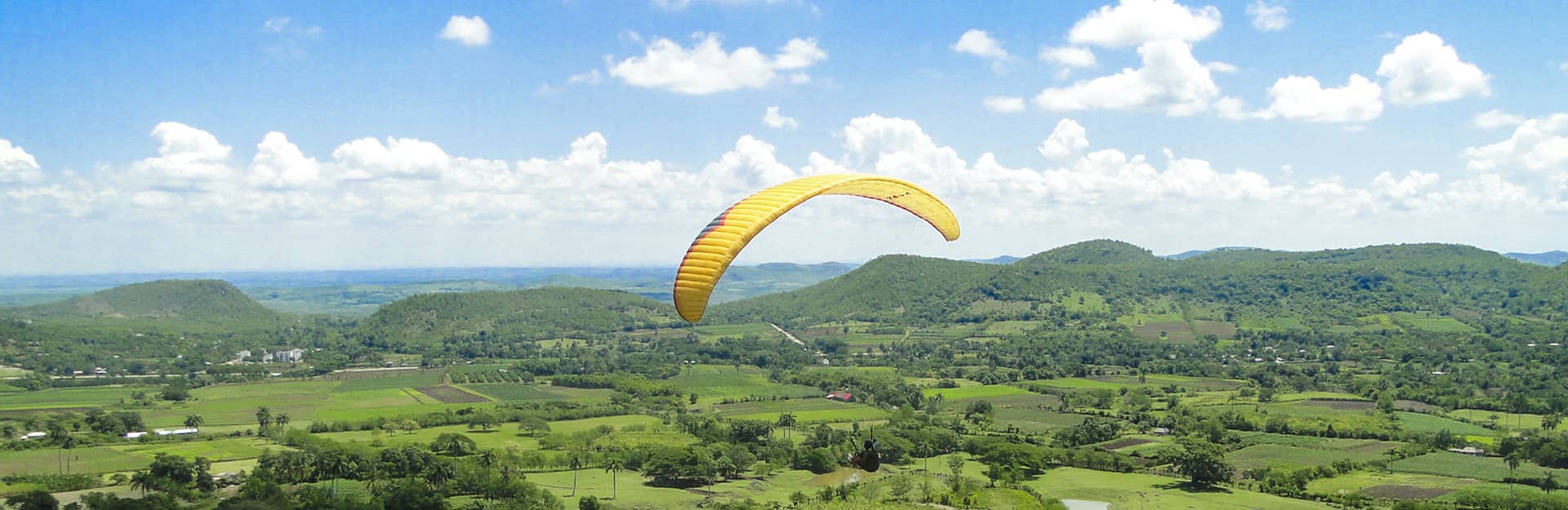 Paragliding flight, Guisa, Granma, Cuba Travel